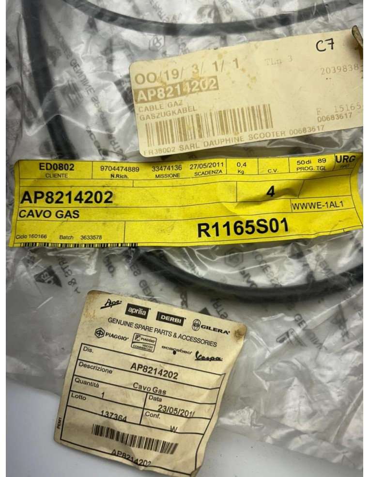 Câble de gaz NEUF APRILIA SR H2O DITECH 50 2000 - 2004