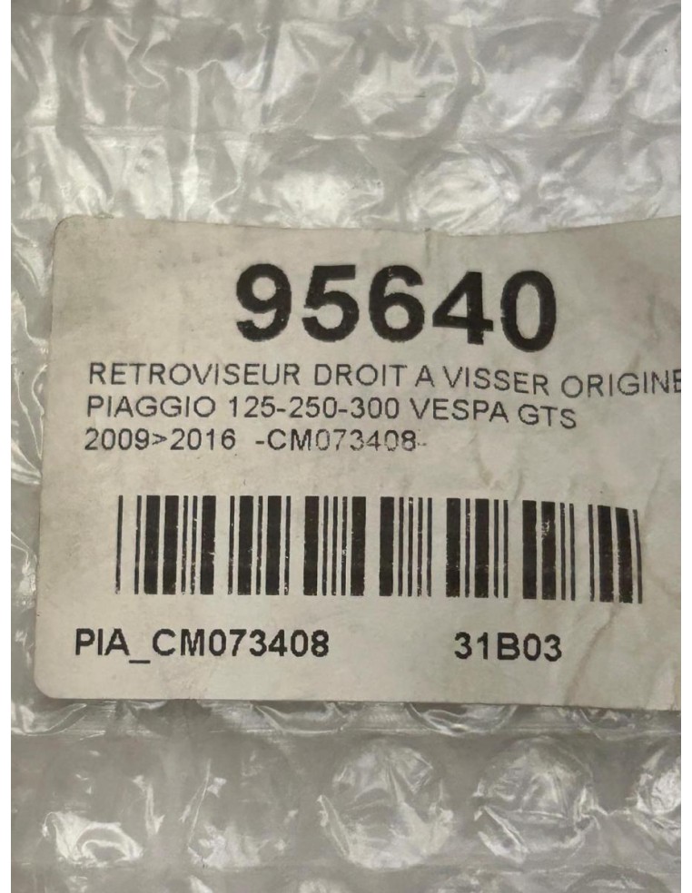 Rétroviseur côté droit NEUF PIAGGIO VESPA GTS 125 2007 - 2016