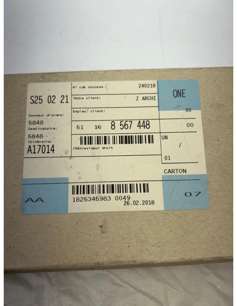 Rétroviseur droit origine neuf BMW R 1200 GS 2011 - 2018