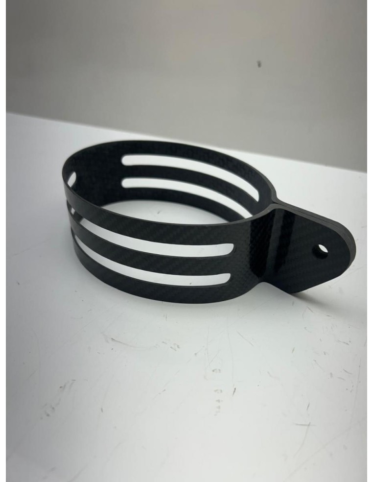 Support échappement LeoVince carbon Ovale