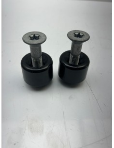 Embout de guidon noir (avec vis) 2