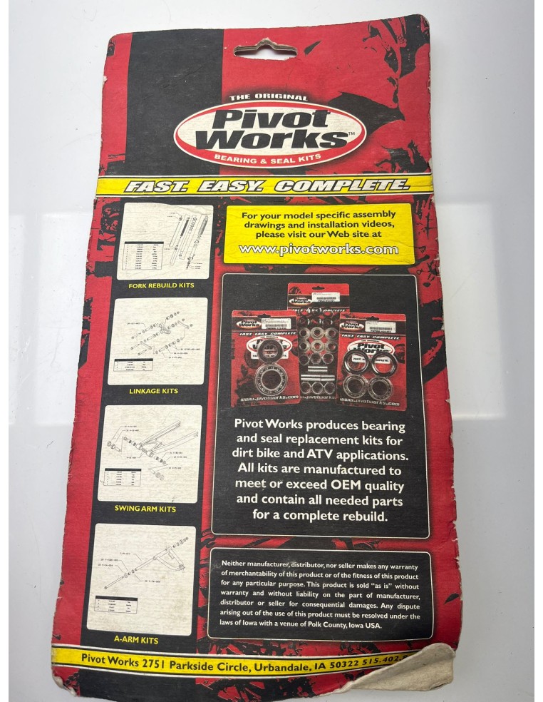 Kit de réparation de bras oscillant YAMAHA 125 YZ 1999 - 2001